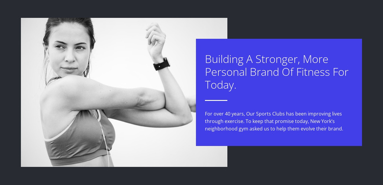 Build a strong body One Page Template