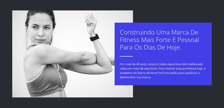 Construa um corpo forte Modelo HTML