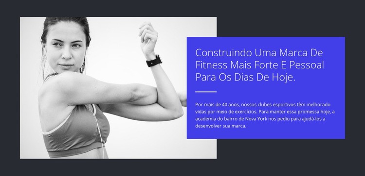 Construa um corpo forte Modelo de uma página