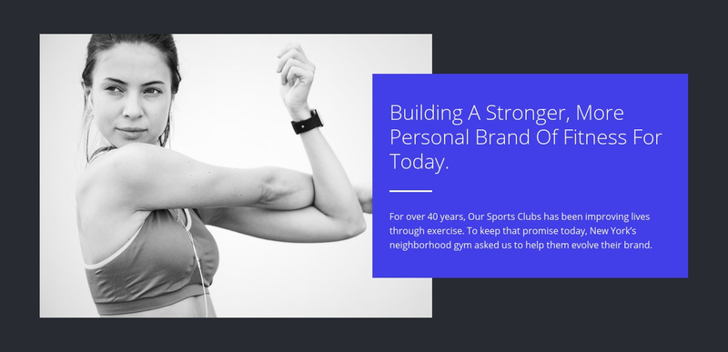Build a strong body Web Page Design