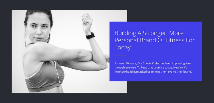 Build a strong body Website Mockup