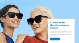 Stilvolle Damenbrille - Bestes Website-Design