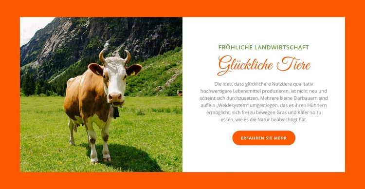 Tierhaltung Landing Page