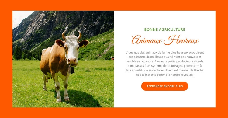 Élevage d'animaux Créateur de site Web HTML