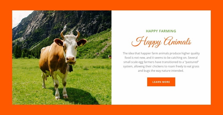 Animals farming Html Code Example