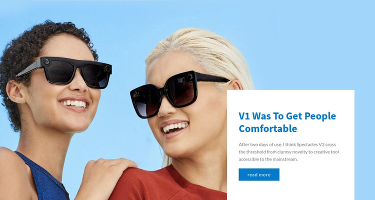 Stylish womens glasses HTML5 Template