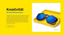 Hochwertige Brille CSS-Layoutvorlage