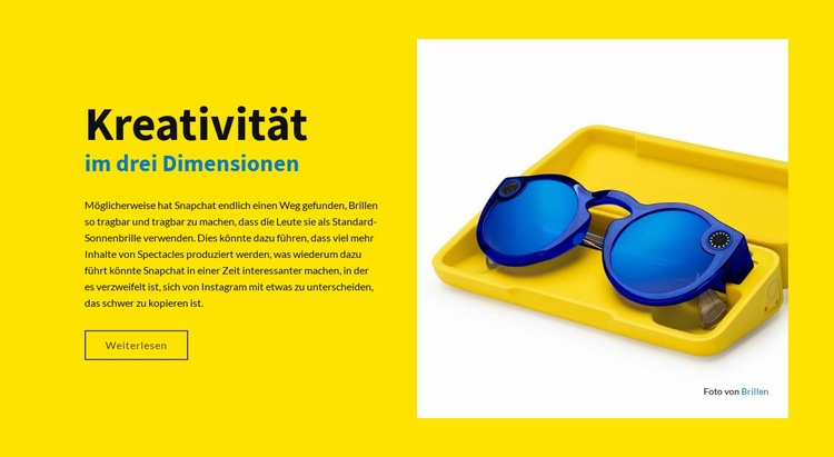 Hochwertige Brille Website design