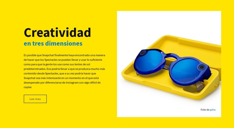 Gafas de alta calidad Plantilla CSS