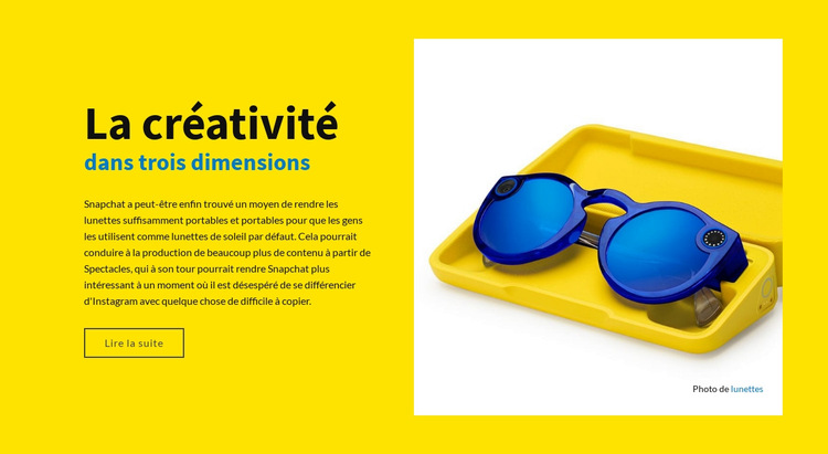 Lunettes de haute qualité Modèle de site Web