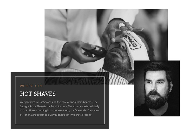 Hot shaves  Homepage Design