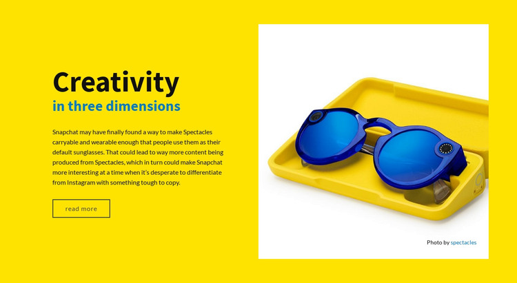 High quality glasses HTML Template