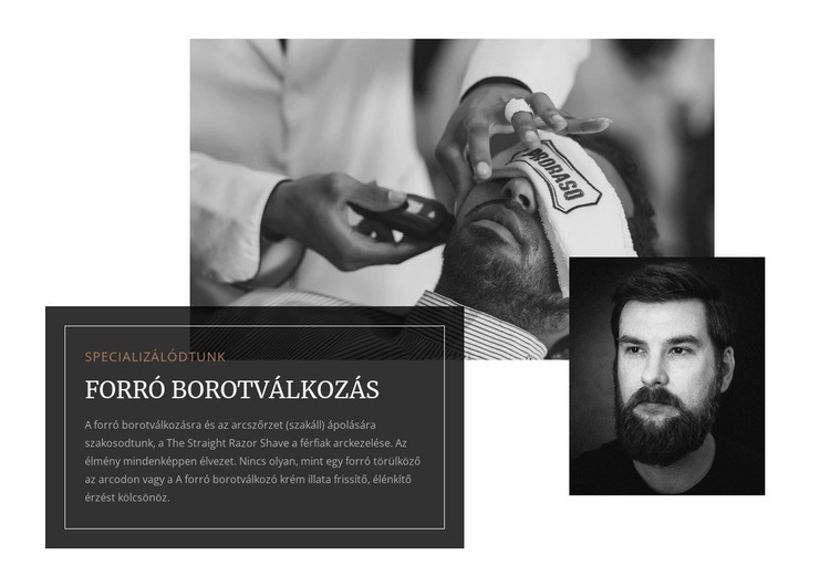 Forró borotválkozás HTML Sablon