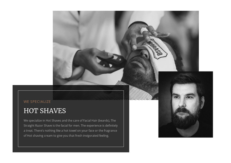 Hot shaves  Joomla Page Builder