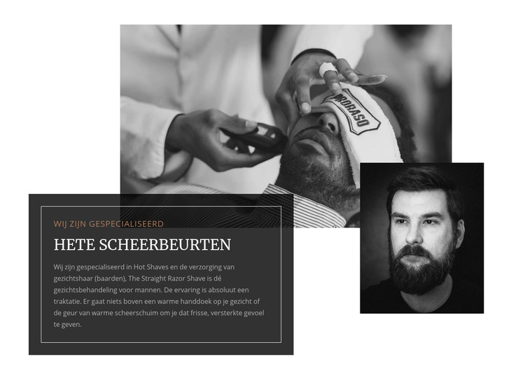 Hete scheerbeurten HTML-sjabloon