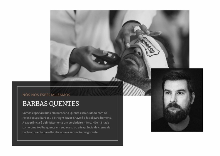 Barbear quente Modelo HTML5