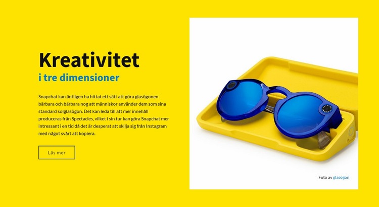 Glasögon av hög kvalitet CSS -mall