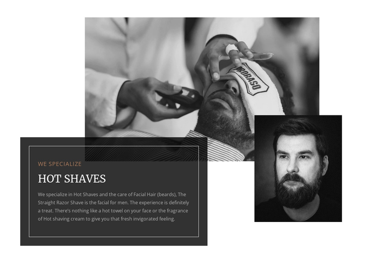 Hot shaves  Website Builder Software