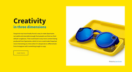 High Quality Glasses - Simple Website Template