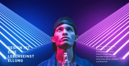 Neonstil Im Design - Kostenloses Website-Design