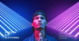 Neon Stílusú Design - Ingyenes Webhelytervezés