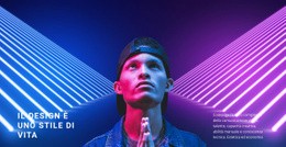 Stile Neon Nel Design Sito Reattivo