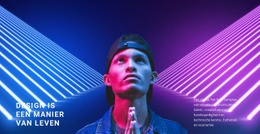 Neonstijl In Ontwerp - Gratis Website-Ontwerp