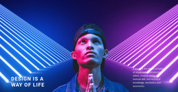 Neon Style In Design WordPress Theme