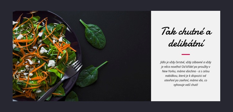Chutný vegetariánský salát Šablona CSS