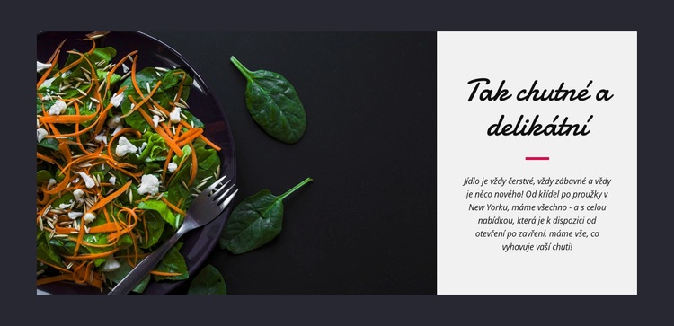 Chutný vegetariánský salát Šablona webové stránky