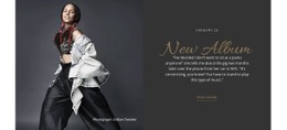 New Album Basic Html Template With CSS