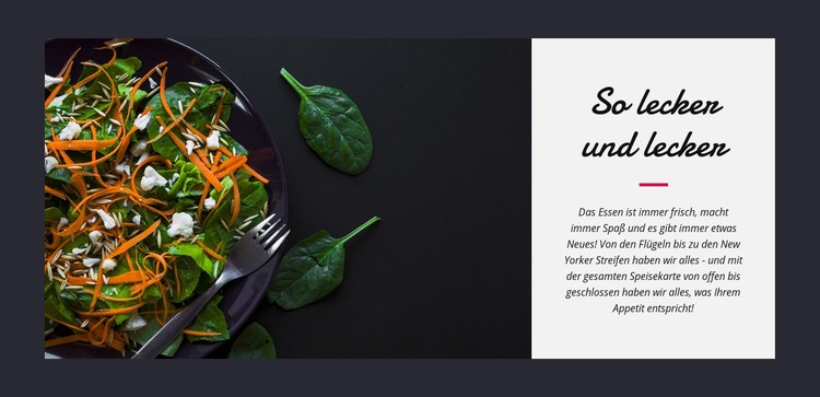 Leckerer vegetarischer Salat CSS-Vorlage