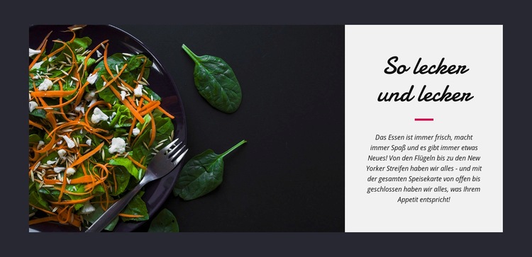 Leckerer vegetarischer Salat HTML5-Vorlage