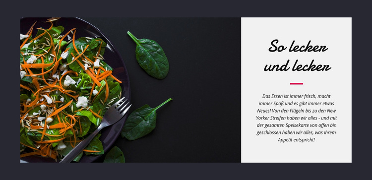 Leckerer vegetarischer Salat Website-Vorlage