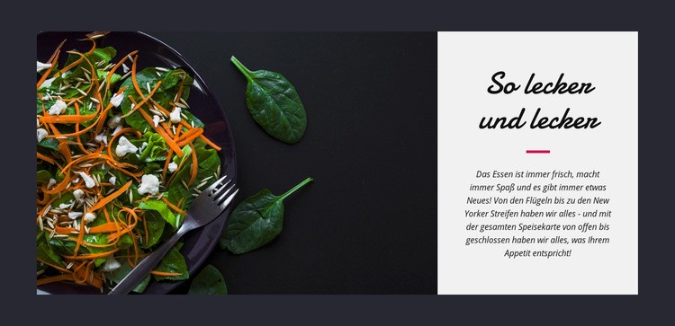 Leckerer vegetarischer Salat Landing Page