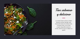 Impresionante Diseño De Sitio Web Para Ensalada Vegetariana Sabrosa