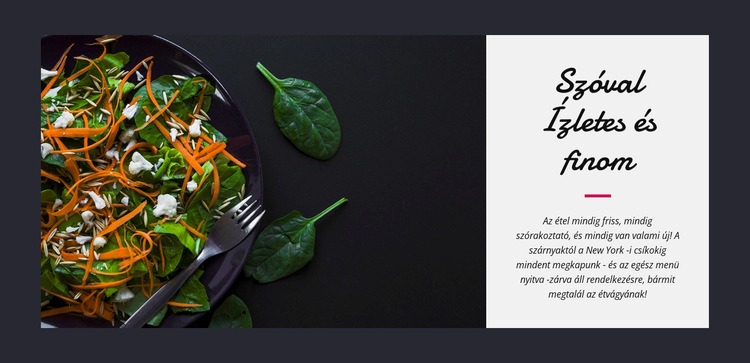 Ízletes vegetáriánus saláta HTML Sablon
