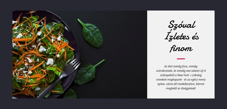 Ízletes vegetáriánus saláta WordPress Téma