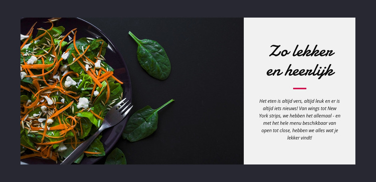 Lekkere vegetarische salade Website sjabloon