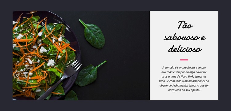 Saborosa Salada Vegetariana Design do site