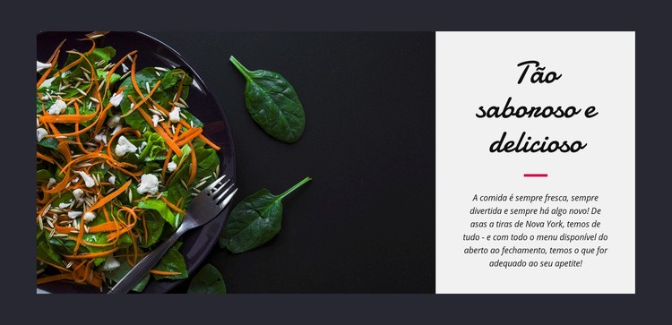 Saborosa Salada Vegetariana Modelo HTML5