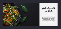 Lezzetli Vejetaryen Salatası Ücretsiz CSS Web Sitesi Şablonu