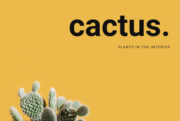 Plants In The Interior - Website Mockup Template