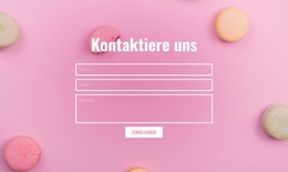 Kontaktformular Für Bäckerei Cafe - Einfache HTML-Vorlage