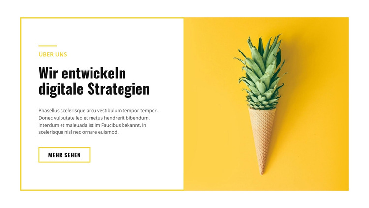 Digitale Strategien Website-Vorlage