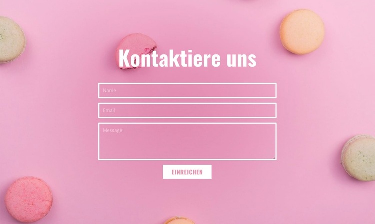 Kontaktformular für Bäckerei Cafe Website-Vorlage