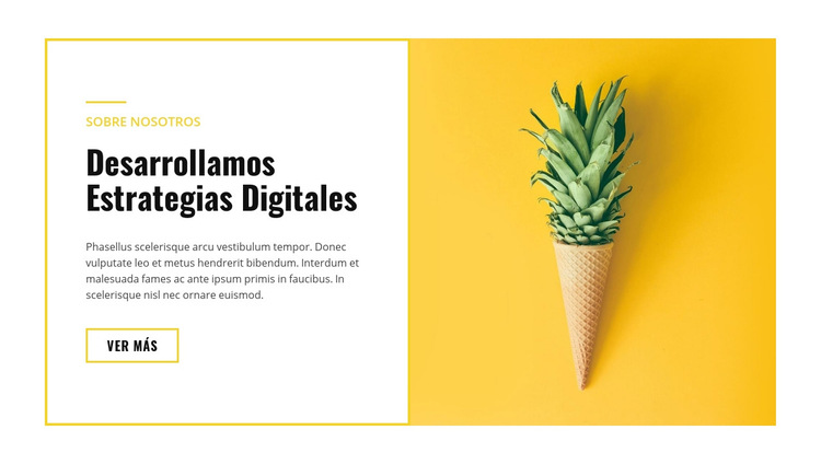 Estrategias digitales Plantilla de sitio web