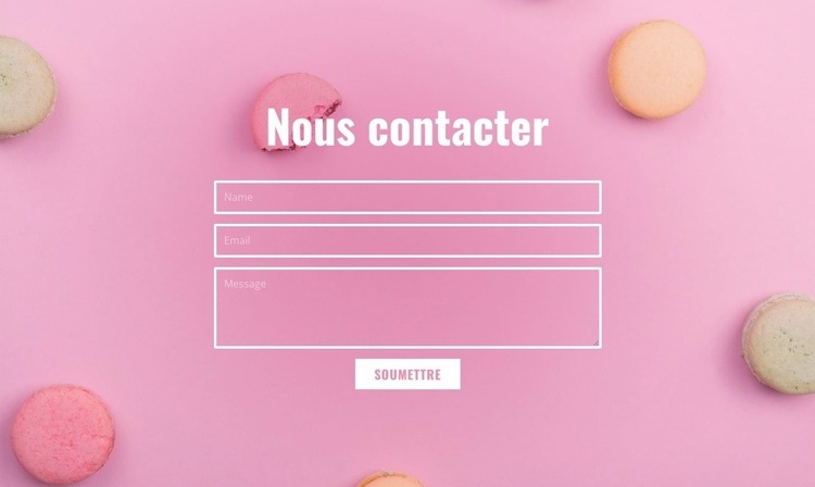 Formulaire de contact pour boulangerie café Modèles de constructeur de sites Web