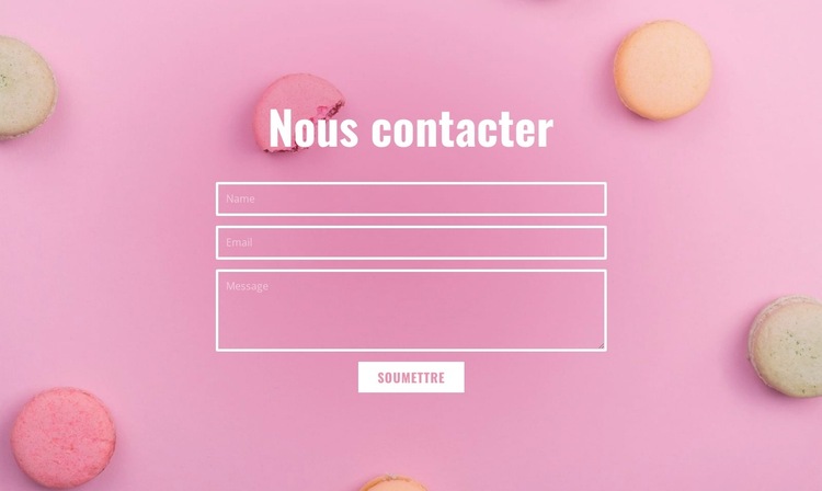 Formulaire de contact pour boulangerie café Modèle de site Web