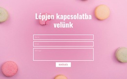 Kapcsolatfelvételi Űrlap A Pékség Kávézójához - Egyszerű HTML-Sablon